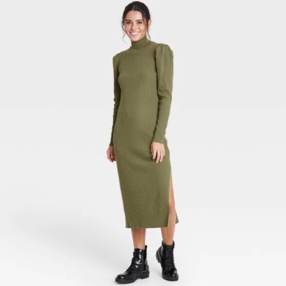 Green Sweater Dress